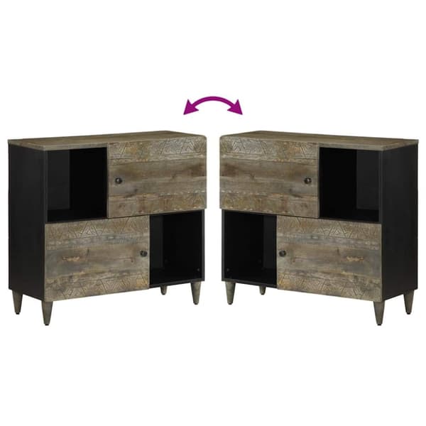 vidaXL Skjenk 80x33x75 cm heltre mango