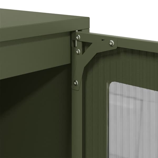 vidaXL Skjenk olivengrønn 100,5x39x107 cm kaldvalset stål