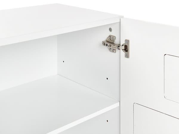 Skänk Vit MDF Tallben Med Moln Motiv Förvaring Barnrum