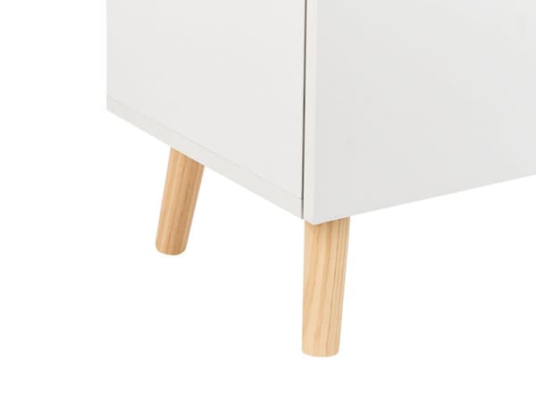 Skänk Vit MDF Tallben Med Moln Motiv Förvaring Barnrum