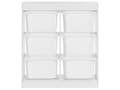 Miniatyrbilde 5 av 10: Hylle med 6 Skuffer Hvit Sponplate Plast Unikt Barnerom Moderne Design