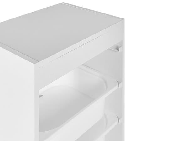 Hylle med 4 Skuffer Hvit Sponplate Plast Unikt Barnerom Moderne Design
