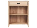 Miniatyrbilde 5 av 9: Skjenk Lyst tre Sponplate 1 skuff 2 hyller Glassholder Tradisjonell og elegant stil Stue Oppbevaring