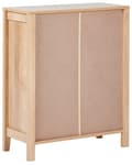 Miniatyrbilde 6 av 9: Skjenk Lyst tre Sponplate 1 skuff 2 hyller Glassholder Tradisjonell og elegant stil Stue Oppbevaring
