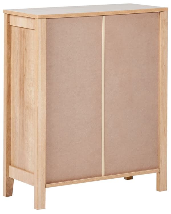 Skjenk Lyst tre Sponplate 1 skuff 2 hyller Glassholder Tradisjonell og elegant stil Stue Oppbevaring