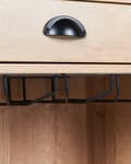 Miniatyrbilde 8 av 9: Skjenk Lyst tre Sponplate 1 skuff 2 hyller Glassholder Tradisjonell og elegant stil Stue Oppbevaring