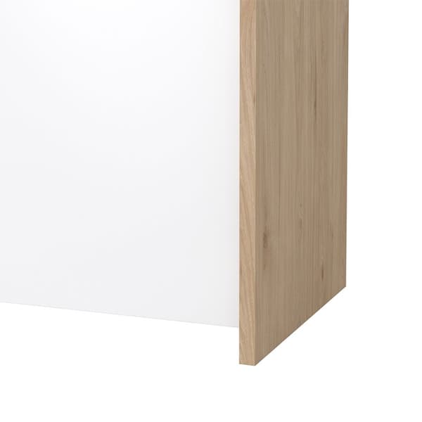 Next skänk 4 dörrar, 1 låda ek-dekor, vit högblanka.