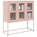 Miniatyrbild 1 av 2: Sidoskåp rosa 100,5x39x107 cm kallvalsat stål