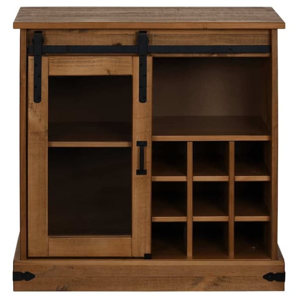 vidaXL Skänk HALDEN med skjutdörr 80x40x80 cm massivt trä