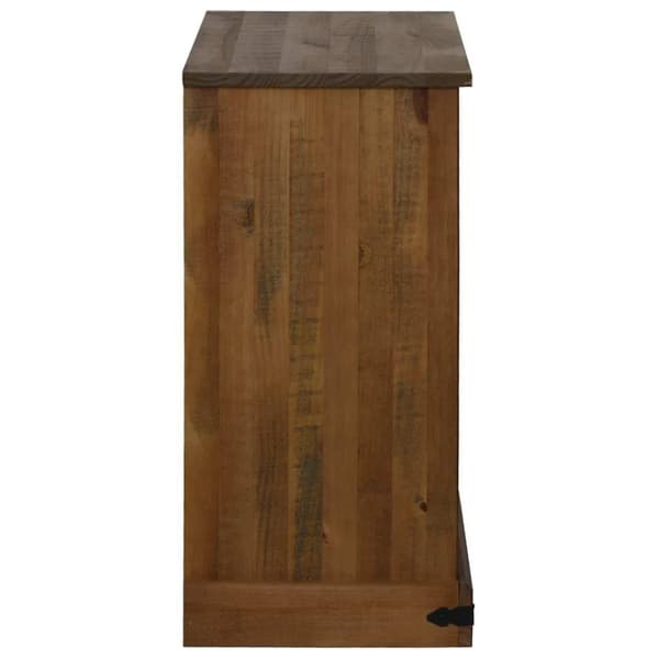 vidaXL Skänk HALDEN med skjutdörr 80x40x80 cm massivt trä