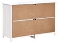 Miniatyrbilde 7 av 9: 6 Skuffer Kommode Hvit Svart Accenter Engineered Wood Massivtre Ben Stue Stilig Retro