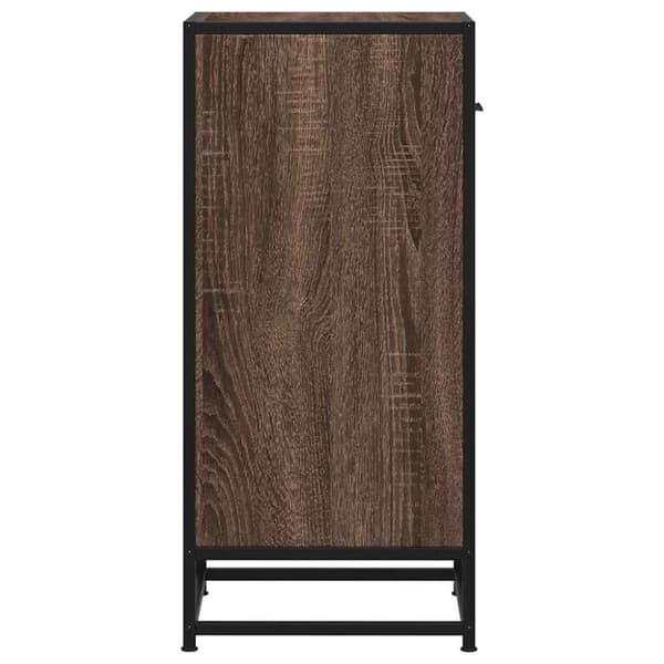 vidaXL Skjenk brun eik 35,5x35x76 cm konstruert tre og metall