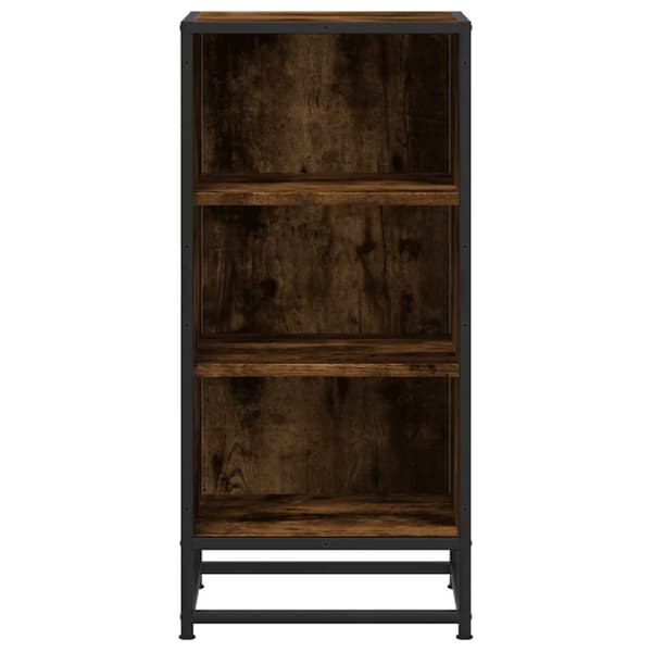 vidaXL Skjenk røkt eik 35,5x35x76 cm konstruert tre og metall