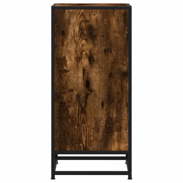 vidaXL Skjenk røkt eik 35,5x35x76 cm konstruert tre og metall