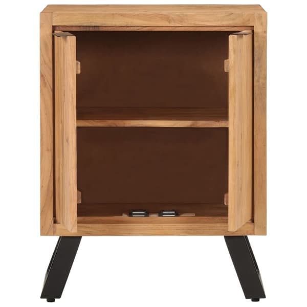 vidaXL Senkki kahdella ovella 55x36x72 cm täysi akasiapuu