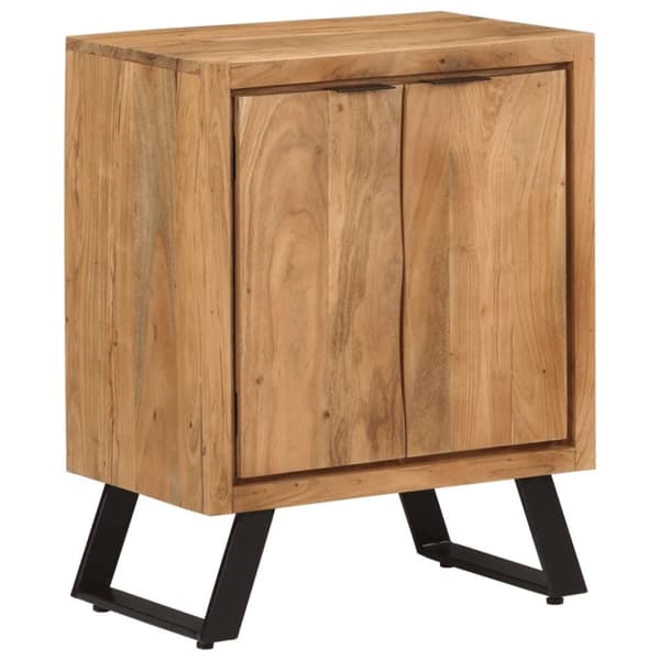 vidaXL Senkki kahdella ovella 55x36x72 cm täysi akasiapuu