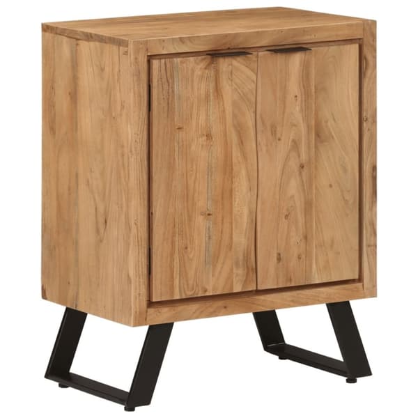 vidaXL Senkki kahdella ovella 55x36x72 cm täysi akasiapuu