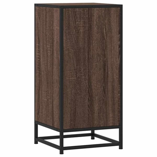 vidaXL skab 35,5x35x76 cm konstrueret træ og metal brun egetræsfarve