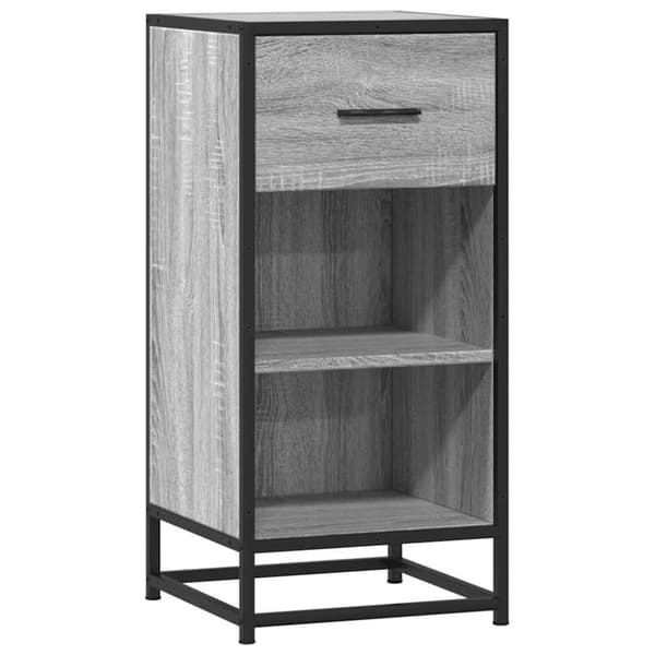 vidaXL Skänk grå sonoma 35,5x35x76 cm konstruerat trä och metall