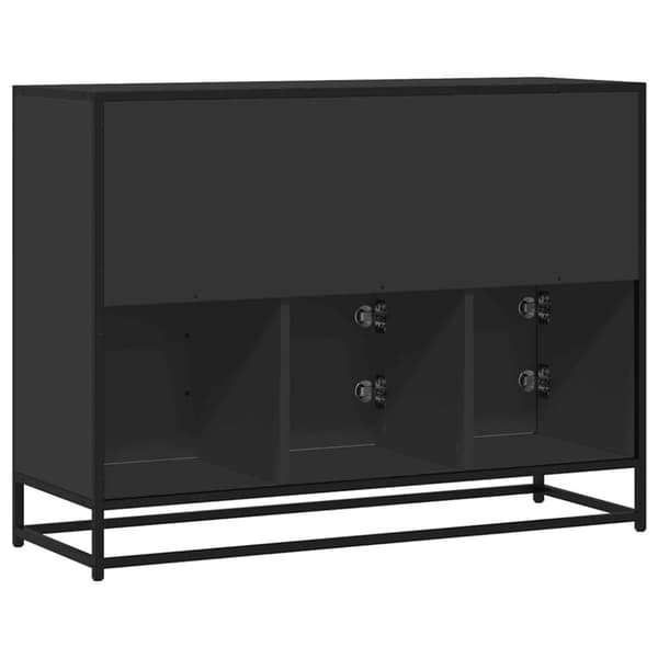 vidaXL Skjenk svart 100x35x76 cm konstruert tre
