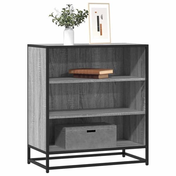 vidaXL Skänk grå sonoma 68x35x76 cm konstruerat trä och metall