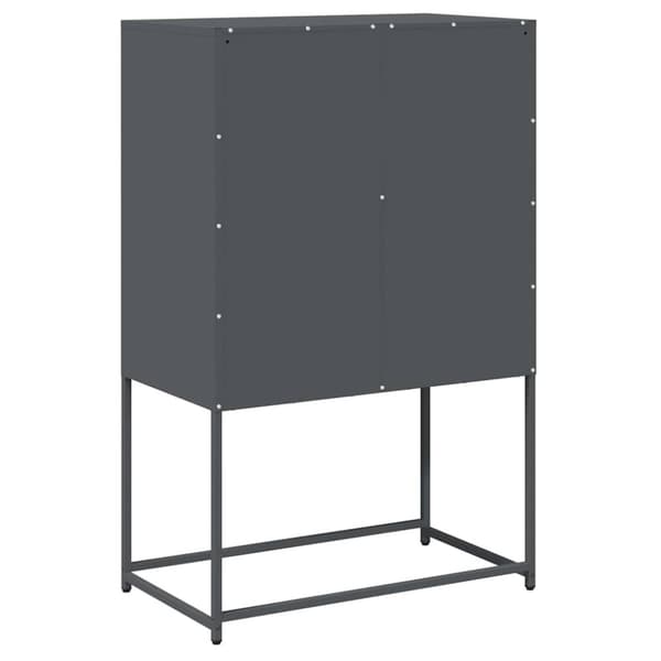 vidaXL Highboard Antrasitt 68x39x107 cm Stål