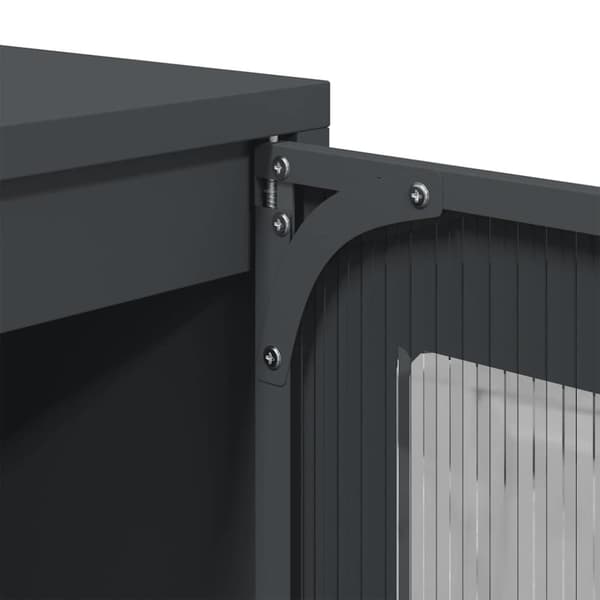 vidaXL Highboard Antrasitt 68x39x107 cm Stål
