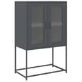 Miniatyrbilde 3 av 11: vidaXL Highboard Antrasitt 68x39x107 cm Stål