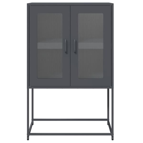vidaXL Highboard Antrasitt 68x39x107 cm Stål