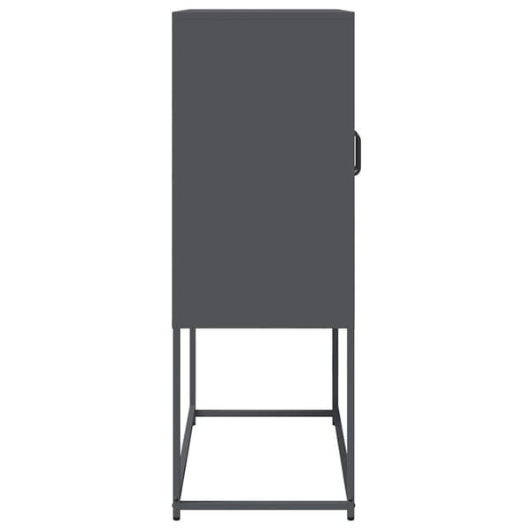 vidaXL Highboard Antrasitt 68x39x107 cm Stål