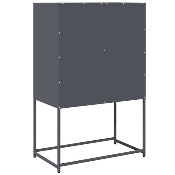 vidaXL Highboard Antrasitt 68x39x107 cm Stål