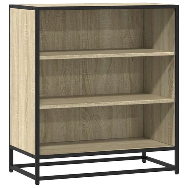 vidaXL skab 68x35x76 cm konstrueret træ og metal sonoma-eg