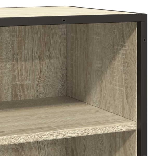 vidaXL skab 68x35x76 cm konstrueret træ og metal sonoma-eg