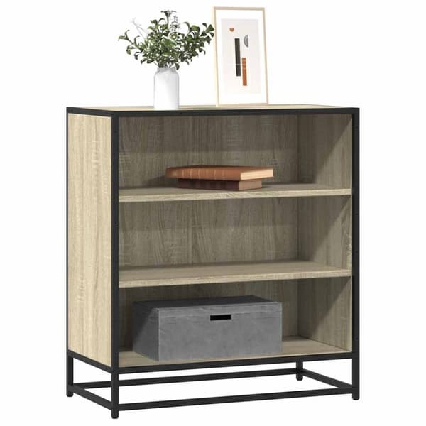 vidaXL skab 68x35x76 cm konstrueret træ og metal sonoma-eg