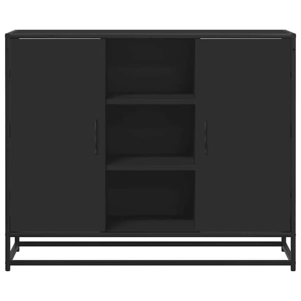 vidaXL skænk 92x35x76 cm konstrueret træ sort