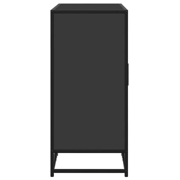 vidaXL skænk 92x35x76 cm konstrueret træ sort