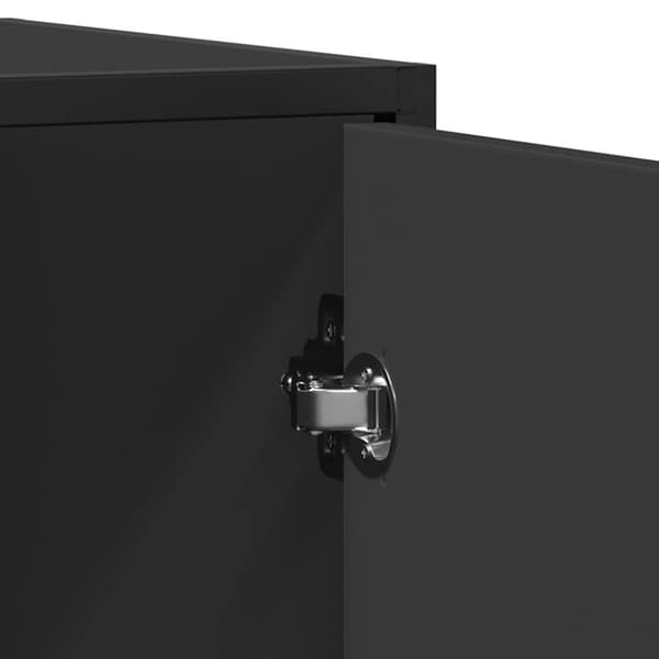 vidaXL skænk 92x35x76 cm konstrueret træ sort