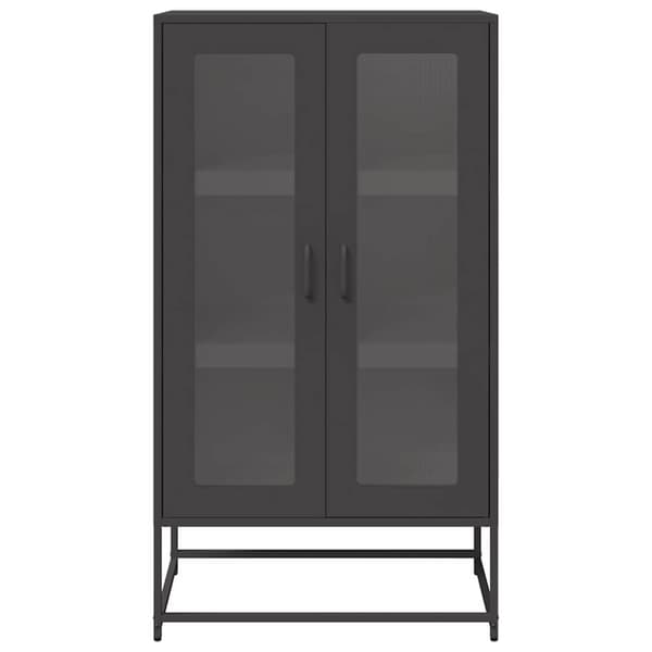 vidaXL Highboard Musta 68x39x123 cm Teräs
