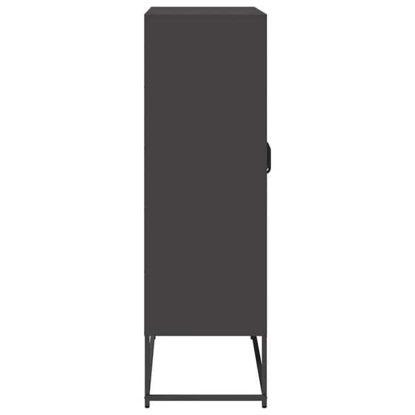 vidaXL Highboard Musta 68x39x123 cm Teräs