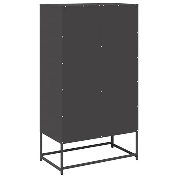 vidaXL Highboard Musta 68x39x123 cm Teräs