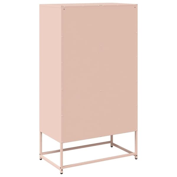 vidaXL højskab 68x39x123 cm stål lyserød