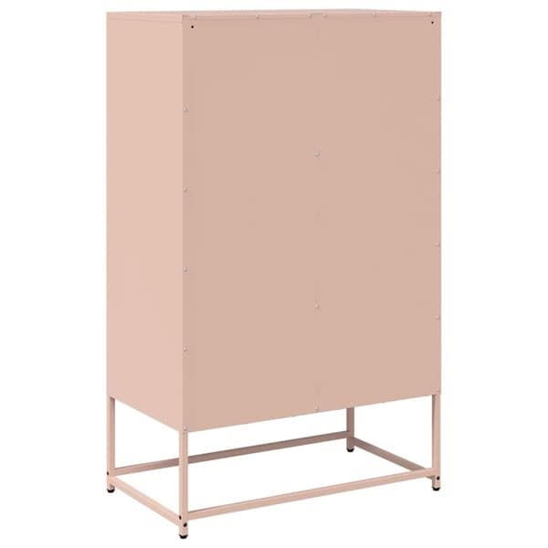 vidaXL skab 68x39x111,5 cm stål lyserød