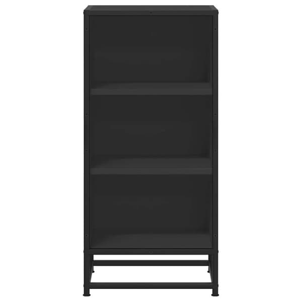 vidaXL Skänk svart 35,5x35x76 cm konstruerat trä och metall
