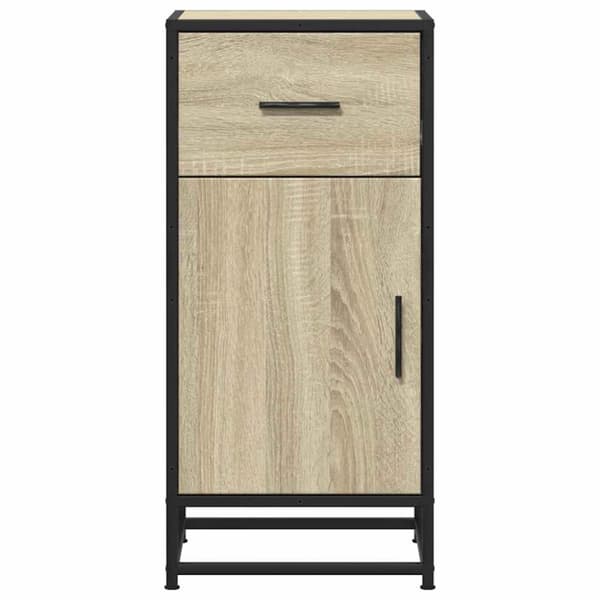 vidaXL Senkki Sonoma tammi 35,5x35x76 cm tekninen puu ja metalli