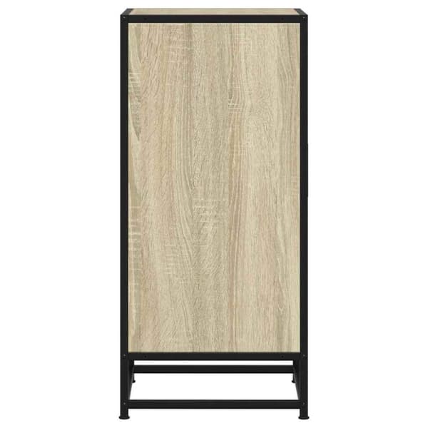 vidaXL Senkki Sonoma tammi 35,5x35x76 cm tekninen puu ja metalli