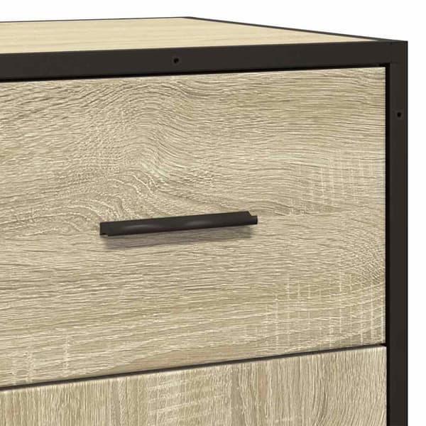 vidaXL Senkki Sonoma tammi 35,5x35x76 cm tekninen puu ja metalli