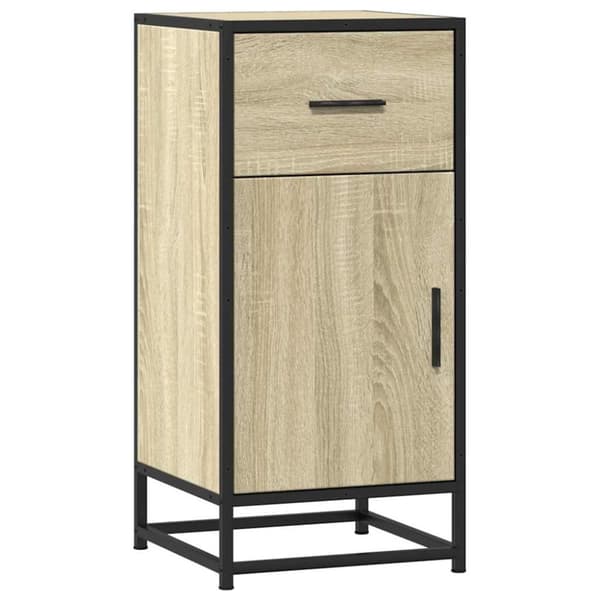 vidaXL Senkki Sonoma tammi 35,5x35x76 cm tekninen puu ja metalli