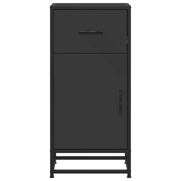 vidaXL senkki musta 35,5x35x76 cm suunniteltu puu ja metalli
