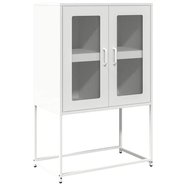 vidaXL Highboard Hvit 68x39x107 cm Stål