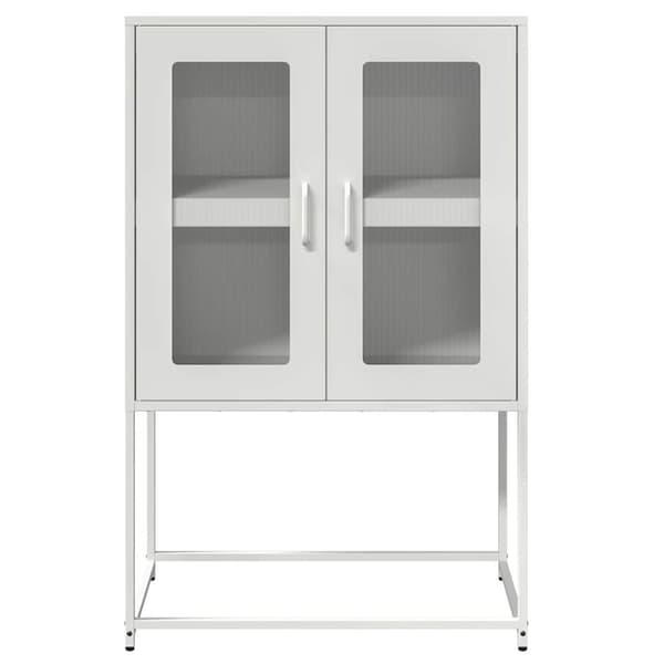vidaXL Highboard Hvit 68x39x107 cm Stål